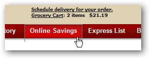 napa online grocery savings