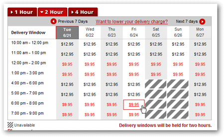 napa grocery delivery 2 hour window